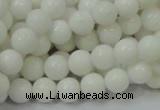 CAA93 15.5 inches 10mm round white agate gemstone beads wholesale