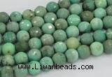 CAB06 15.5 inches 6mm faceted round green grass agate gemstone beads