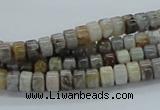 CAB138 15.5 inches 4*6mm roundel bamboo leaf agate beads