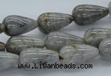 CAB144 15.5 inches 10*18mm teardrop bamboo leaf agate beads