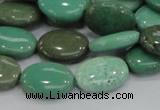 CAB30 15.5 inches 12*16mm oval green grass agate gemstone beads