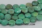 CAB32 15.5 inches 8mm faceted coin green grass agate gemstone beads