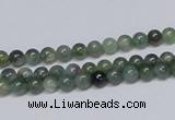 CAB382 15.5 inches 4mm round moss agate gemstone beads wholesale