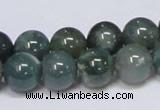 CAB386 15.5 inches 12mm round moss agate gemstone beads wholesale