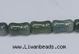 CAB395 15.5 inches 8*14mm bamboo shape moss agate gemstone beads