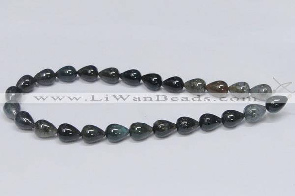 CAB396 15.5 inches 12*16mm teardrop moss agate gemstone beads