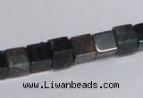 CAB397 15.5 inches 8*8mm cube moss agate gemstone beads wholesale