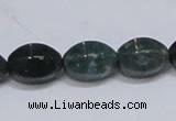 CAB423 15.5 inches 10*14mm faceted rice moss agate gemstone beads