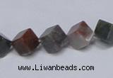 CAB442 15.5 inches 8*8mm inclined cube indian agate gemstone beads