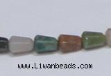 CAB446 15.5 inches 8*10mm faceted teardrop indian agate gemstone beads