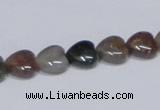 CAB453 15.5 inches 10*10mm heart indian agate gemstone beads