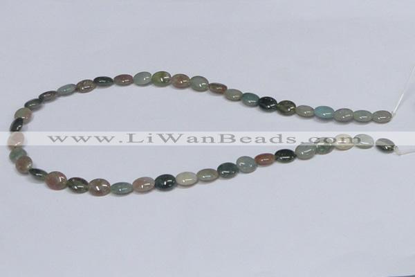 CAB456 15.5 inches 8*10mm oval indian agate gemstone beads wholesale