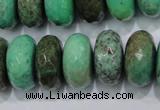 CAB46 15.5 inches 11*20mm faceted rondelle green grass agate beads