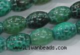 CAB51 15.5 inches 12*16mm egg-shaped peafowl agate gemstone beads