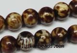 CAB611 15.5 inches 12mm round leopard skin agate beads wholesale