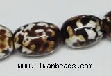 CAB622 15.5 inches 15*20mm egg-shaped leopard skin agate beads wholesale