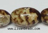 CAB623 15.5 inches 20*30mm egg-shaped leopard skin agate beads wholesale