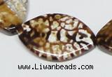 CAB637 15.5 inches 25*35mm marquise leopard skin agate beads