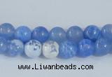 CAB645 15.5 inches 8mm round fire crackle agate beads wholesale