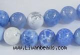 CAB646 15.5 inches 10mm round fire crackle agate beads wholesale