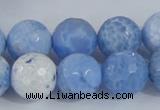 CAB652 15.5 inches 16mm faceted round fire crackle agate beads