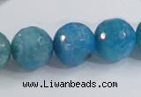 CAB657 15.5 inches 16mm faceted round fire crackle agate beads