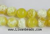 CAB660 15.5 inches 10mm round fire crackle agate beads wholesale