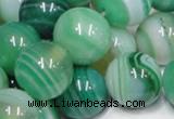 CAB718 15.5 inches 14mm round green agate gemstone beads wholesale