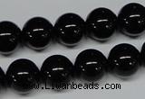 CAB726 15.5 inches 12mm round black agate gemstone beads wholesale