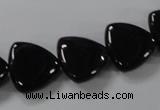 CAB776 15.5 inches 16*16mm triangle black agate gemstone beads