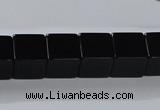 CAB836 15.5 inches 12*12mm cube black agate gemstone beads wholesale