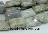 CAB86 15.5 inches 13*18mm rectangle silver needle agate gemstone beads