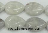 CAB909 15.5 inches 18*25mm flat teardrop natural crazy agate beads