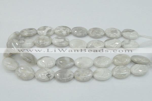 CAB912 15.5 inches 18*25mm oval natural crazy agate beads wholesale