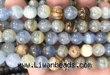 CABS04 15 inches 10mm round blue calcite beads wholesale