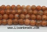 CABS09 15 inches 12mm round orange calcite gemstone beads wholesale