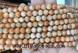 CABS15 15 inches 6mm round orange calcite gemstone beads wholesale