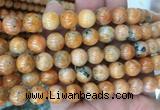 CABS17 15 inches 10mm round orange calcite gemstone beads wholesale