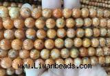 CABS21 15 inches 8mm round orange calcite gemstone beads wholesale