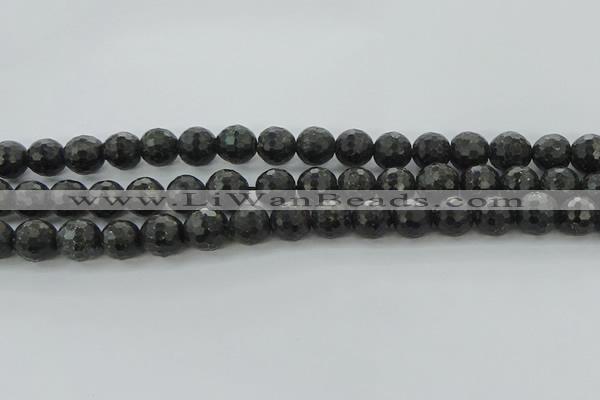 CAE37 15.5 inches 10mm faceted round astrophyllite beads wholesale