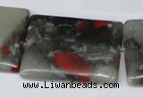 CAF03 15.5 inches 25*35mm rectangle African bloodstone beads