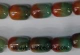 CAG1015 15.5 inches 13*18mm drum rainbow agate beads wholesale