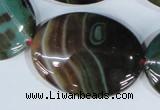 CAG1027 15.5 inches 30*40mm oval rainbow agate beads