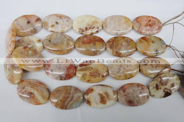 CAG1096 15.5 inches 25*35mm oval Morocco agate beads wholesale