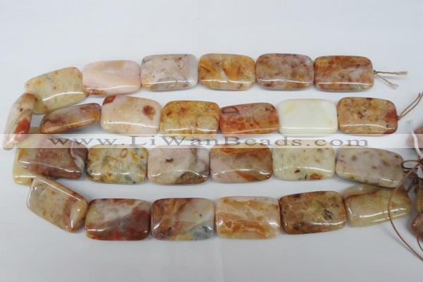 CAG1099 15.5 inches 20*30mm rectangle Morocco agate beads wholesale