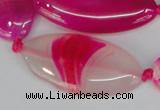 CAG1182 15.5 inches 19*38mm marquise line agate gemstone beads