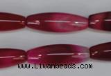 CAG1195 15.5 inches 10*30mm rice line agate gemstone beads