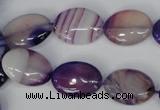 CAG1206 15.5 inches 12*16mm oval line agate gemstone beads