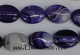 CAG1207 15.5 inches 13*18mm oval line agate gemstone beads