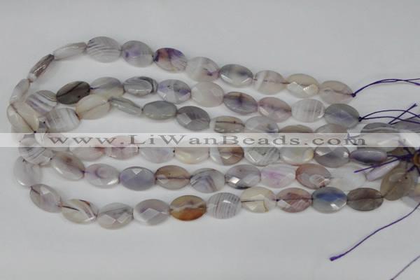 CAG1255 15.5 inches 13*18mm faceted oval line agate gemstone beads